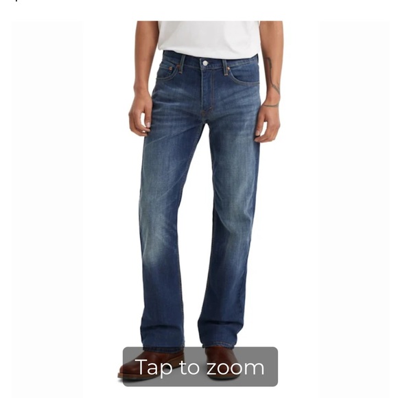 Men's Blue Bootcut Jeans - Picture 1 of 11